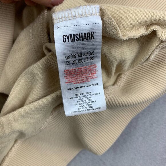 Gymshark Men Sweater Medium Yellow Hoodie Long Sleeve Pullover Bodybuilding - Picture 6 of 7